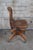 Early 20th Century Antique Victorian Walnut Industrial Bankers Office Schoolhouse Swivel Desk Chair For Sale - Image 4 of 11