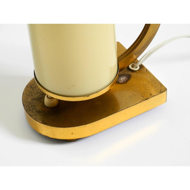 Brass Table Lamp with Opal Glass Shade, 1940s For Sale - Image 15 of 18