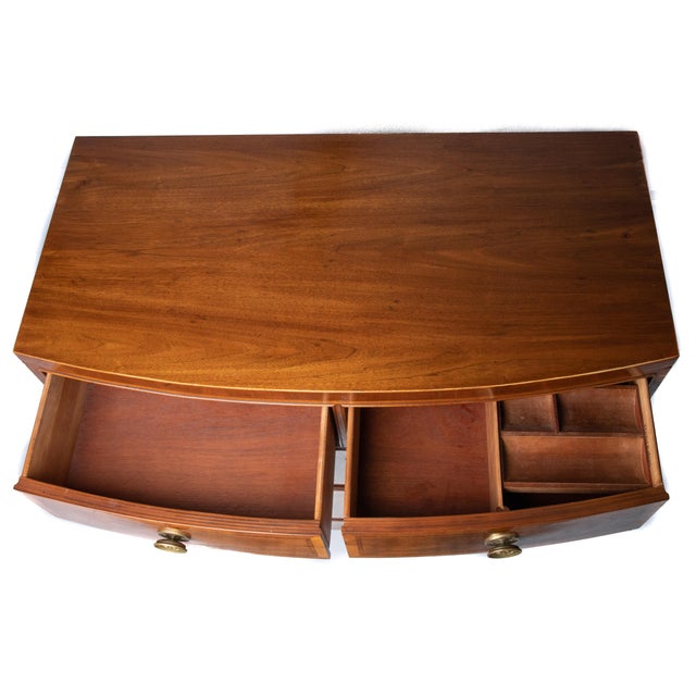 Cinnamon Vintage Mid Century Henredon Bow-Front Chest For Sale - Image 8 of 13