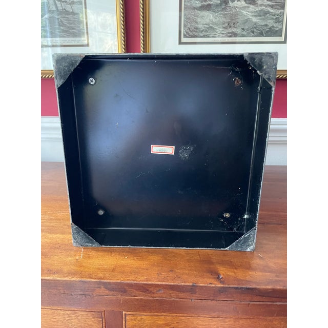 Dark Green Vintage Italian Hand Painted Cachepot With Lion Ring Handles For Sale - Image 8 of 13