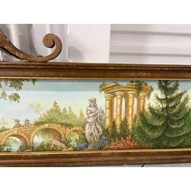 French Decorative Hanging Sign With a Modern Painting, 19th Century