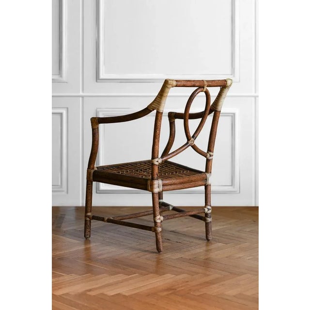 Vintage Chairs in Rush and Leather, 1970s, Set of 8 For Sale - Image 4 of 12