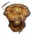 1980s Italian Inlaid Marquetry Burl Wood Bar Cart With Brass Gallery For Sale