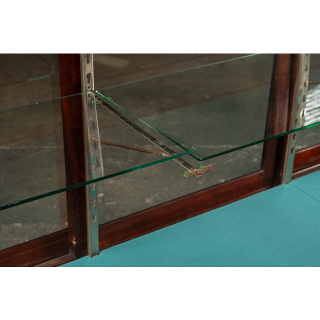 Circa 1920 W.B. McLean Mahogany and Glass Commercial Display Showcase For Sale - Image 10 of 13
