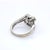 Metal 14k White Gold Diamond Three-Stone Engagement Ring - Size 7 For Sale - Image 7 of 11
