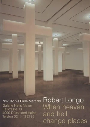 1992 Robert Longo 'When Heaven and Hell Change Places' Photography White, Brown Offset Lithograph