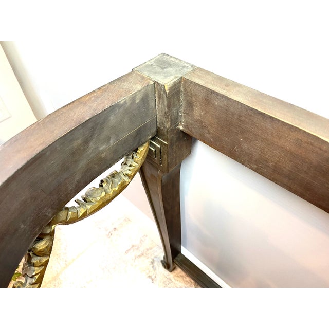 Burnt Umber 1850-1899 French Antique Marble Top Console Table Stand For Sale - Image 8 of 12