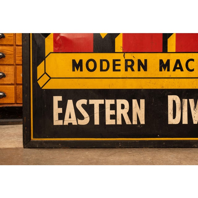 Mid 20th Century 1930s–1940s Minneapolis-Moline Modern Machinery Tin Advertising Sign For Sale - Image 5 of 7