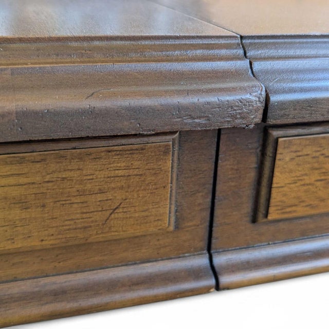 1960s Drexel Esperanto Walnut Oval Extension Dining Table With Two Leaves For Sale - Image 18 of 18