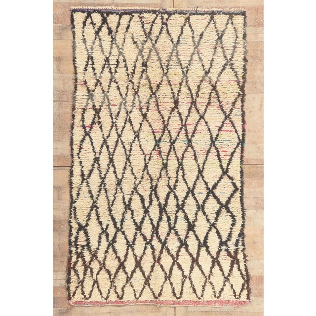 Vintage Azilal Boucherouite Moroccan Rug, 04'08 X 07'08 For Sale - Image 10 of 10
