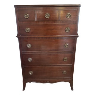 Vintage 5 Drawer Mahogany Chest of Drawers For Sale