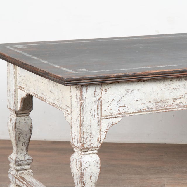 19th Century Danish Painted Baroque Library Writing Table Console For Sale - Image 15 of 18