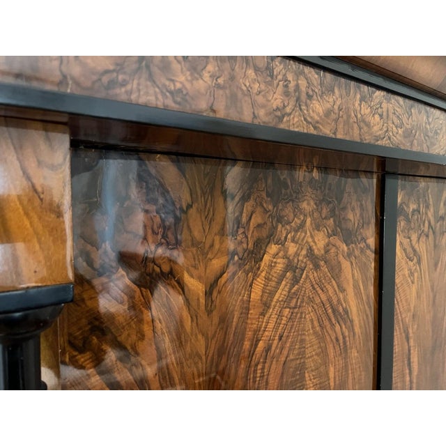 Wood Biedermeier Armoire, Walnut Veneer and Full Columns, Austria, circa 1820 For Sale - Image 7 of 17
