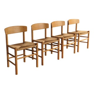 Vintage Dining Chairs by Børge Mogensen, Set of 4 For Sale