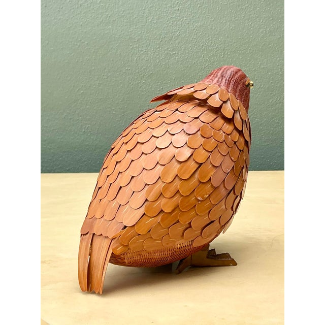 Mid-Century Modern Vintage Shanghai Weave Bird Basket For Sale - Image 3 of 12
