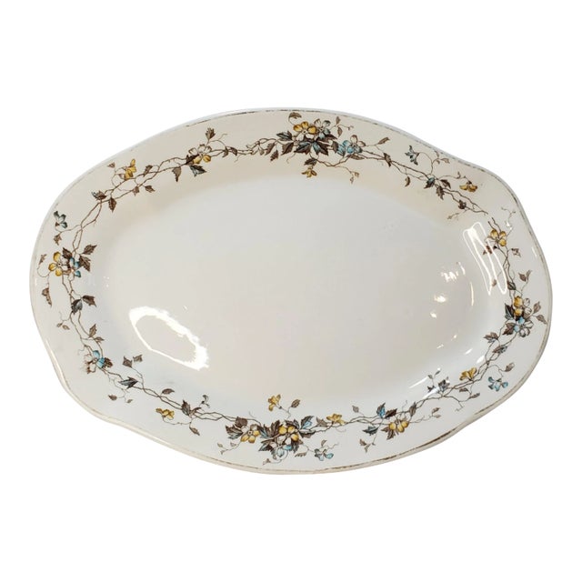 English T & R Boote Waterloo Potteries Halcyon Ceramic Serving Platter For Sale