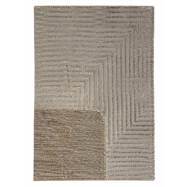 Rh Ellipse Wool Rug – 10' × 14' Cream | Hand-Knotted | Sculptural High-Low Texture For Sale - Image 13 of 18