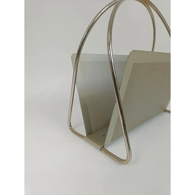 Vintage Magazine Rack by Mascagni, 1980s For Sale - Image 4 of 9