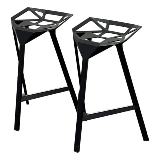Konstantin Grcic for Magis Stool_One Counter Stools, Pair For Sale