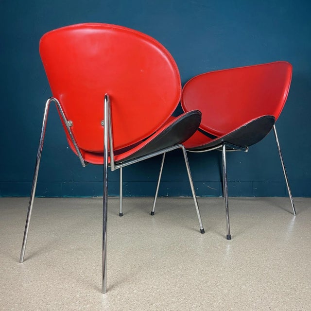 1990s Set of Red Lounge Chairs, Italy, 1990s For Sale - Image 5 of 13
