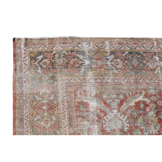 Traditional Antique Late 19th Century Mahal Rug 10'7" x 16'6" For Sale - Image 3 of 5
