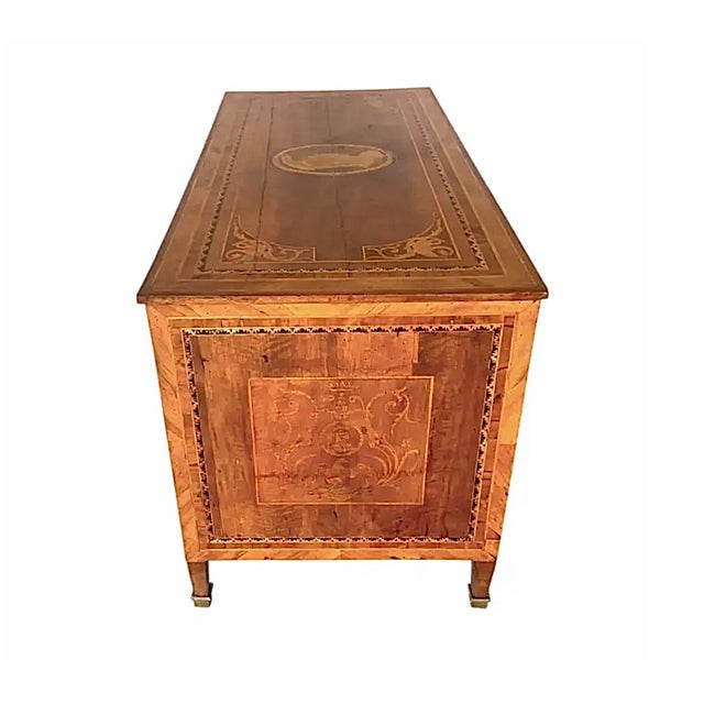 18th Century Italian Neoclassical Marquetry Desk in Style of Giuseppe Maggiolini For Sale - Image 9 of 18