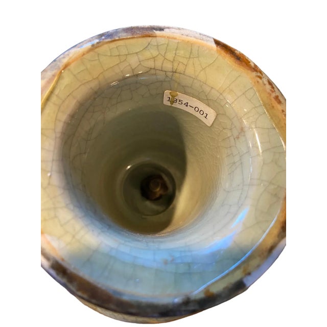 Early 21st Century Theodore Alexander Wood and Porcelain Candlestick For Sale - Image 5 of 5