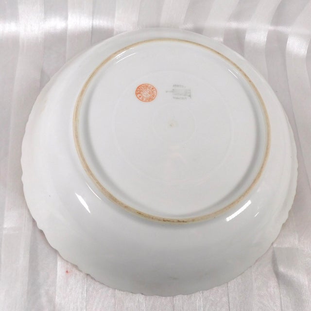 White 1900s Gorgeous Alfred Klingenberg Charles Dwenger Limoges Serving Bowl For Sale - Image 8 of 9