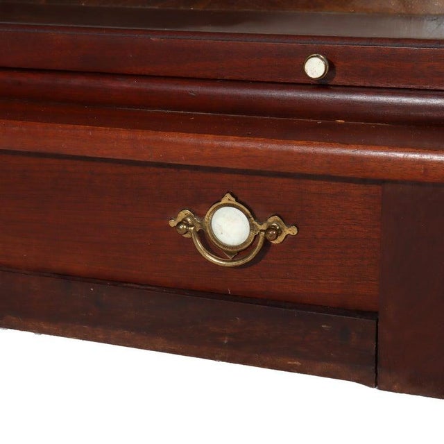 Pr Globe Wernicke Mahogany 6-Stack Step-Back 1-Drawer Barrister Bookcases C1920, 2 Pieces For Sale - Image 6 of 16