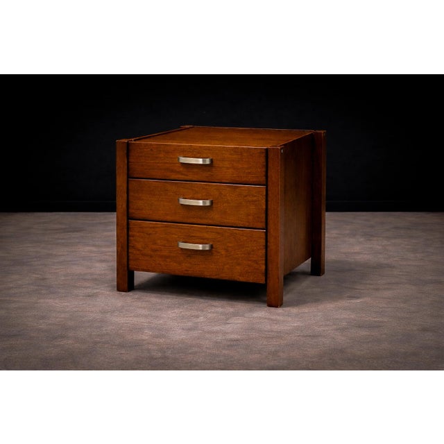 Wood Side Table With Drawers in Rosewood, Jorge Zalszupin, 1960’s For Sale - Image 7 of 9