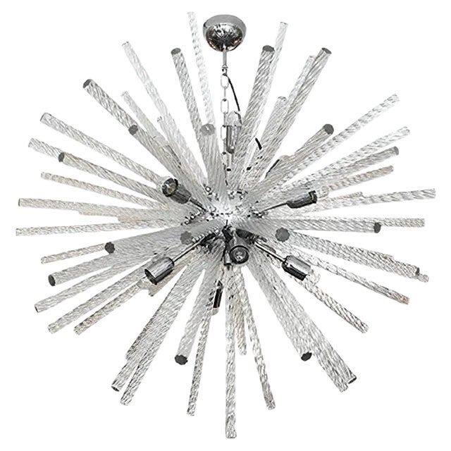 Italian Modern Murano Sputnik Ceiling Light For Sale