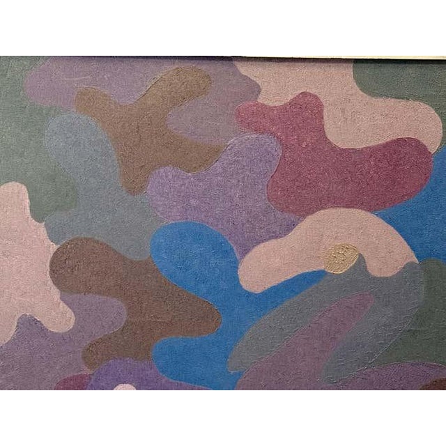 Modern Purple Abstract Acrylic Painting by Stanley Donald Tschopp For Sale - Image 3 of 6