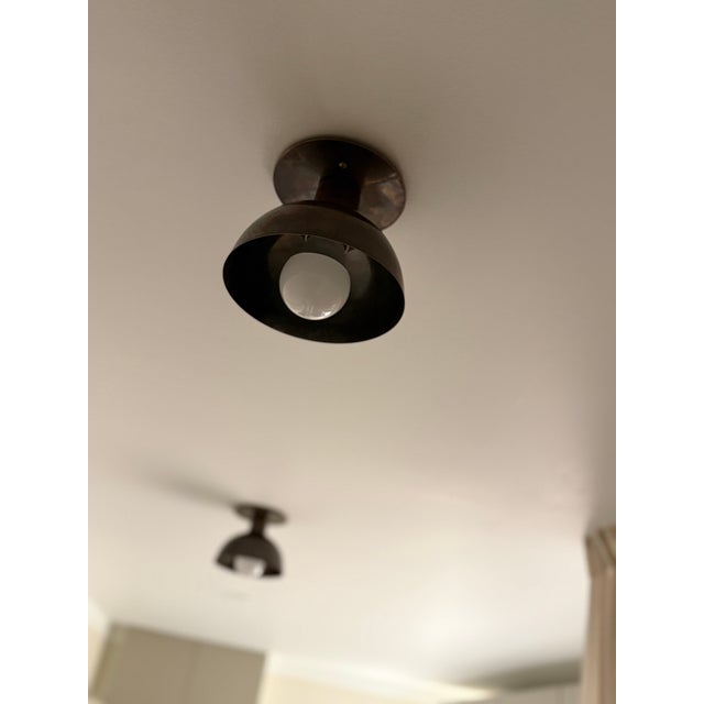 Brown Kitchen Spotlights with Brown Shades and Brass Fittings, 2010s, Set of 2 For Sale - Image 8 of 12