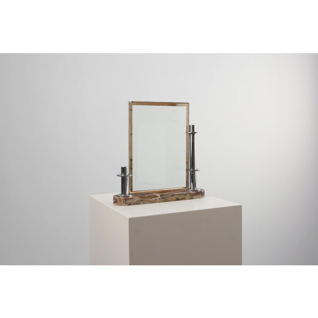 Art Deco Picture Frame with Marble Base, France, 1920s For Sale - Image 4 of 13
