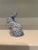 Herend Blue Fishnet "Rabbit With Carrot Leaves" Figurine For Sale - Image 9 of 9