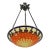 French Art Deco Pendant Light by Le Verre Francais Schneider - 1925 Cameo Chandelier France For Sale