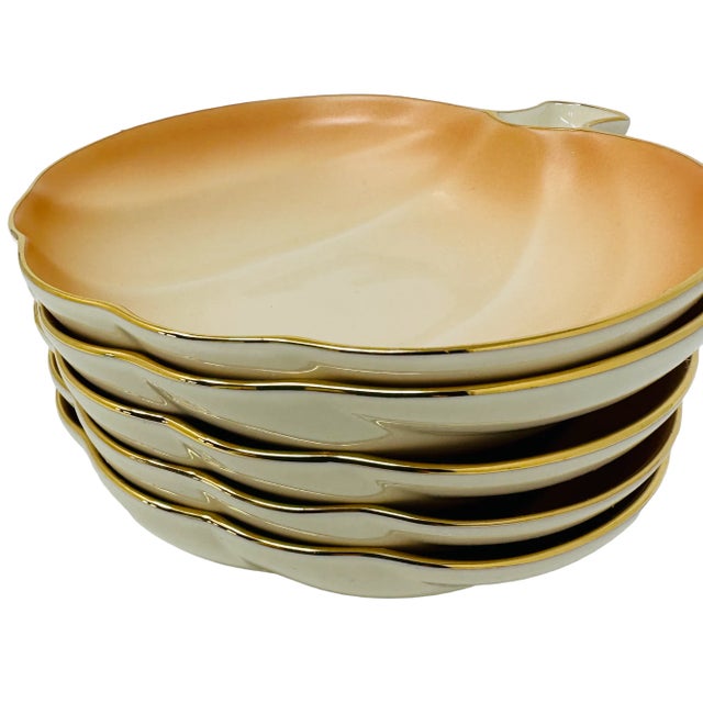 レノックス Lenox スワン  24K Vintage Lenox China Pumpkin Dishes With 24k Gold Edge a Set
