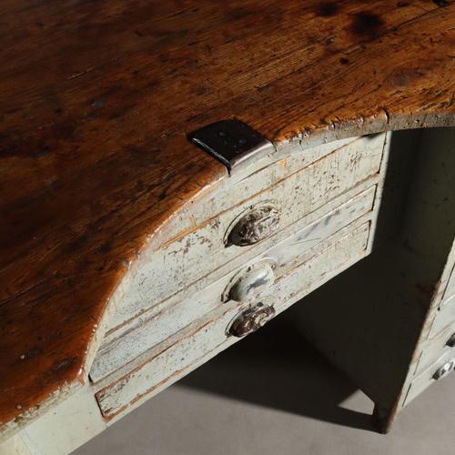 Industrial Table with Four Workstations For Sale - Image 4 of 16