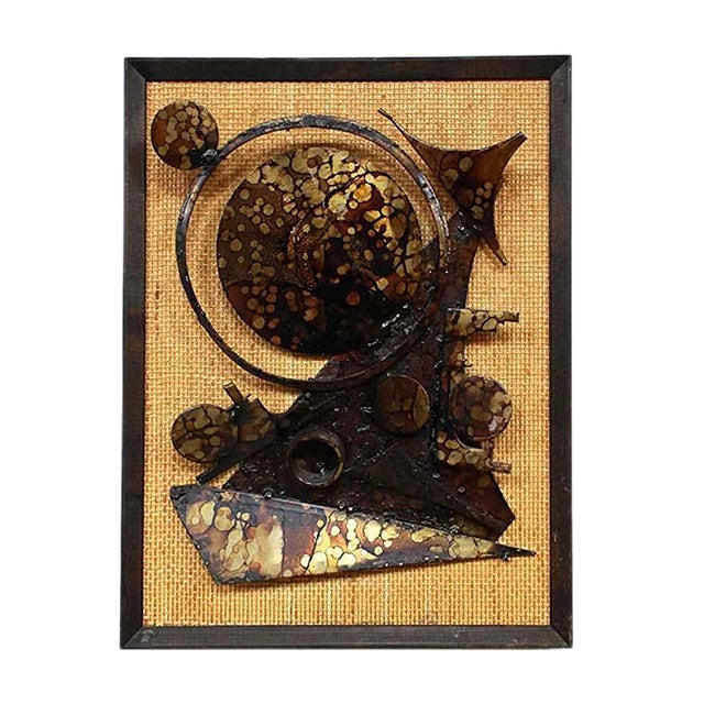 Vintage Brutalist Wall Art Sculpture by Henrik Horst For Sale