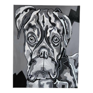 "The Bad Boxer" — 2021 Vpa Capstone Exhibition Original Acrylic Work by E. Cawley For Sale