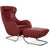 Set of Leather Jolly Armchair and Ottoman in Red Wine from Wittmann For Sale - Image 12 of 12