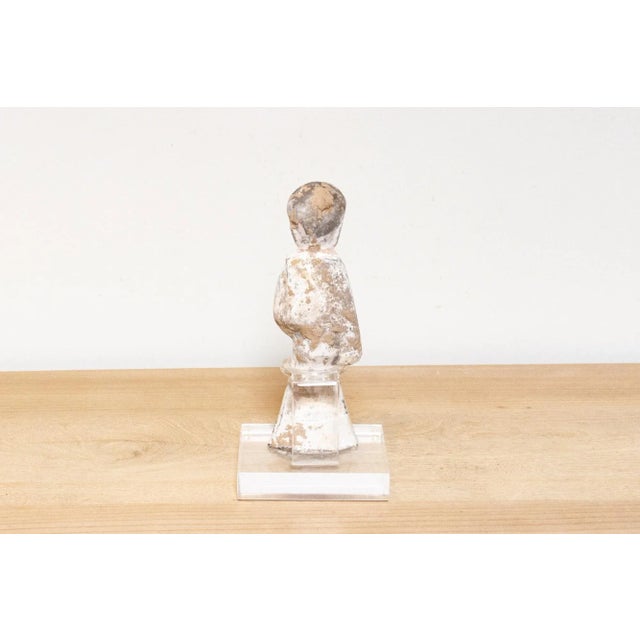 19th Century Han Dynasty Style Painted Pottery Court Lady For Sale - Image 5 of 7