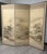 Large Antique Asian 3-Panel Folding Screen With Ink Painting For Sale - Image 14 of 18