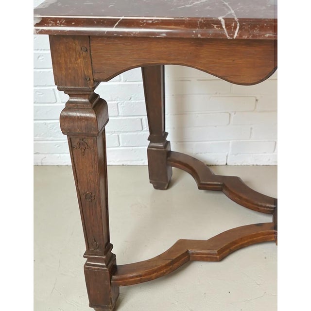 Antique 18th C French Country Marble Top Table.