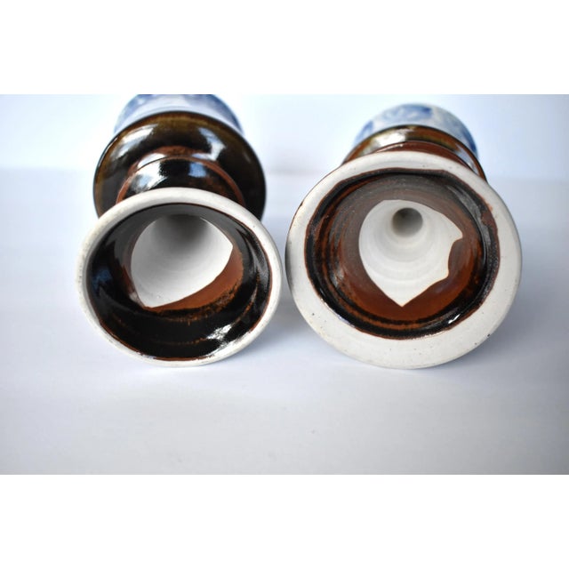 Pair of His & Hers Art Pottery Ceramic Goblets For Sale In San Francisco - Image 6 of 8