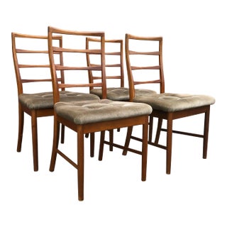 Vintage Mid Century Danish Modern Style Modern Dining Chairs- Set of 4 Uk Import For Sale