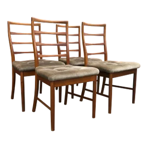 Vintage Mid Century Danish Modern Style Modern Dining Chairs- Set of 4 Uk Import