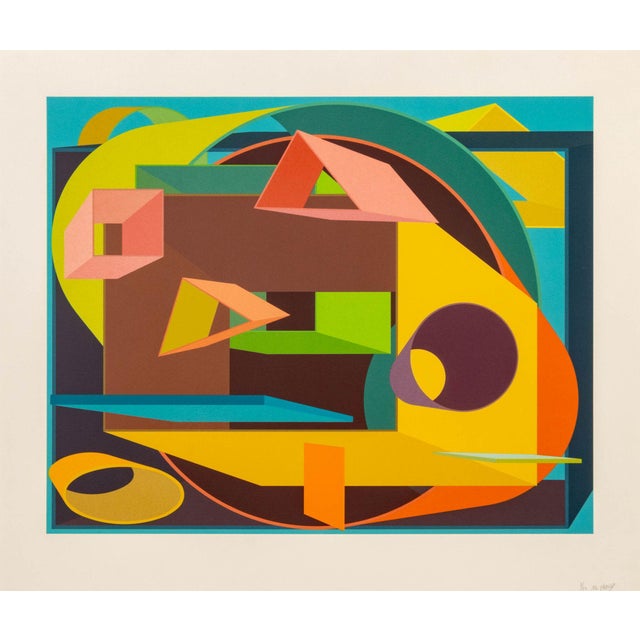 Al Held (American, 1928-2005), "Scholes II", Screenprint in Colors on Paper, 1991, numbered edition "8/80" and signed in...