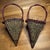 Mid 20th Century Victorian English Burgundy Wicker Conical Shaped Handle Wall Pockets, a Pair For Sale - Image 11 of 11