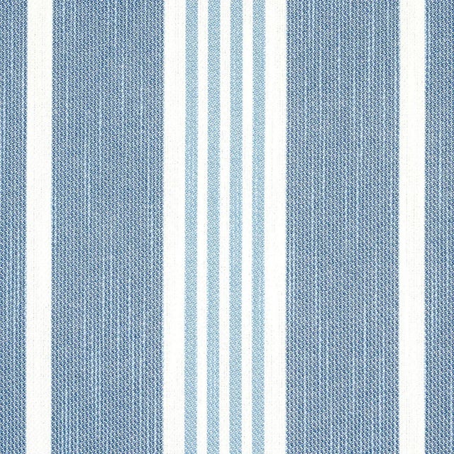 Traditional Sample - Schumacher Hampton Stripe Indoor/Outdoor Fabric, Pool For Sale - Image 3 of 4